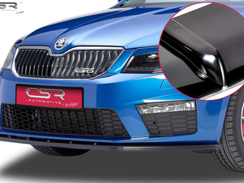 Prelungire Bara Fata Lip Spoiler Skoda Octavia 3 Typ 5E RS ab 2014 CSR-CSL097-G Plastic ABS negru lucios