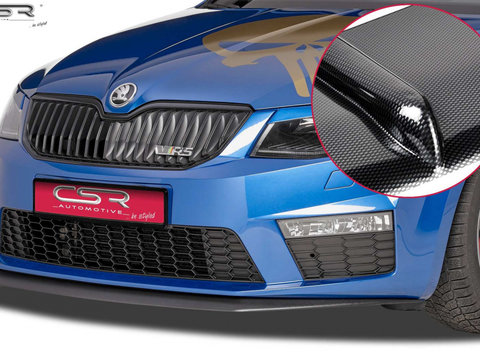 Prelungire Bara Fata Lip Spoiler Skoda Octavia 3 Typ 5E RS ab 2014 CSR-CSL150-C Plastic ABS carbon look