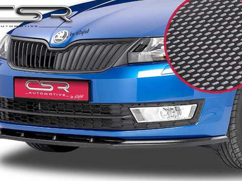 Prelungire Bara Fata Lip Spoiler Skoda Rapid (Typ NH) toate modelele ab 2012 CSR-CSL092-C Plastic ABS carbon look