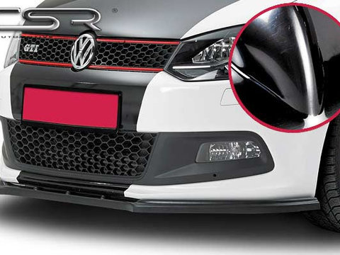 Prelungire Bara Fata Lip Spoiler VW Polo 6R numai GTI 2009-2014 CSR-CSL042-G Plastic ABS negru lucios