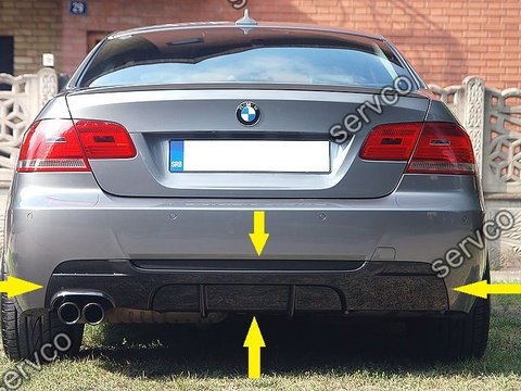 Prelungire difuzor adaos evacuare tuning sport bara spate BMW E92 E93 320 Mtech Aero ver1