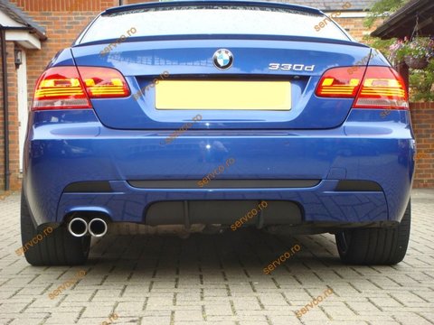 Prelungire difuzor adaos fusta extensie lip buza bara spate BMW E92 E93 Mtech Aero ver1