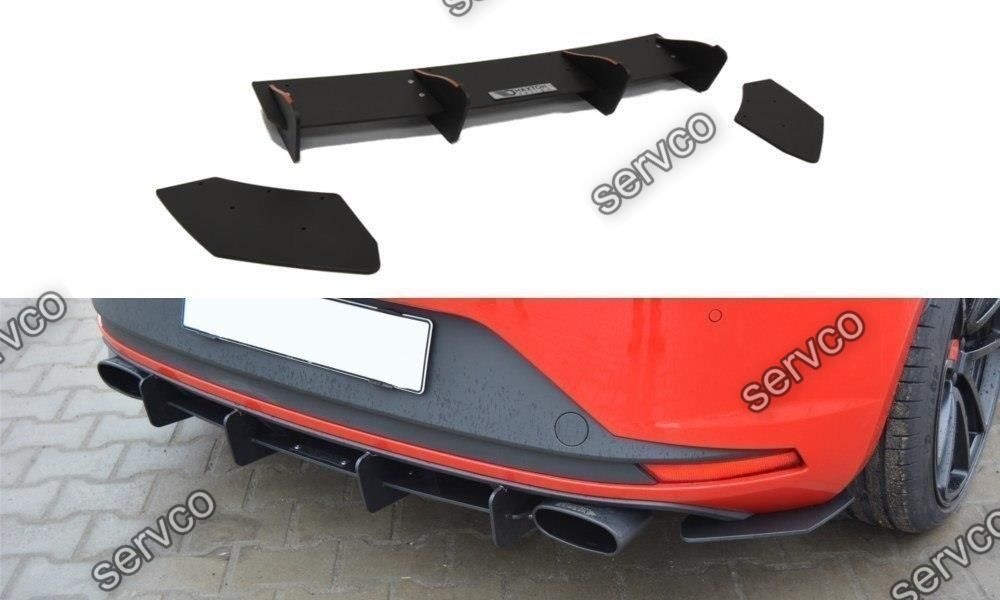 Prelungire difuzor si splittere bara spate Seat Leon Mk3 Cupra 2012-2016 v19 - Maxton Design