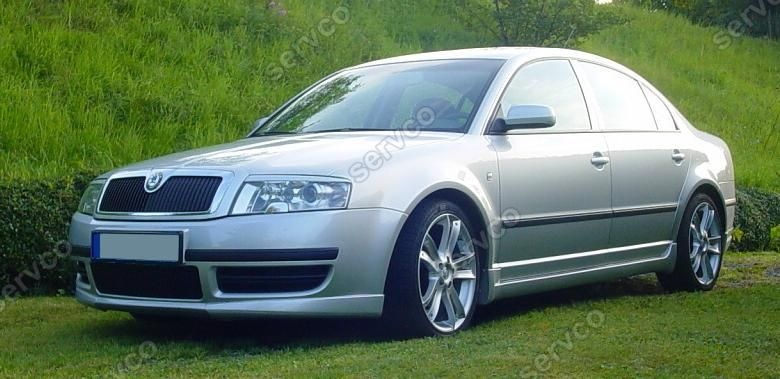 Prelungire extensie lip buza tuning sport bara fata Skoda Superb 3U 2001-2008 v1