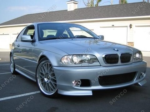 Prelungire ornament adaos fusta extensie lip buza bara fata BMW E46 seria 3 Mpachet 1998-2005 v3