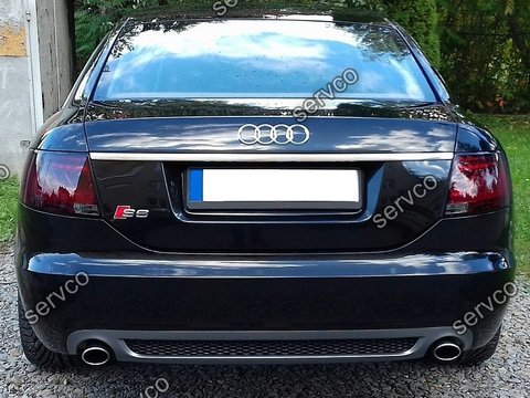 Prelungire S line lip evacuare tuning sport bara spate Audi A6 C6 S6 Rs6 Limuzina 2004-2008 v3