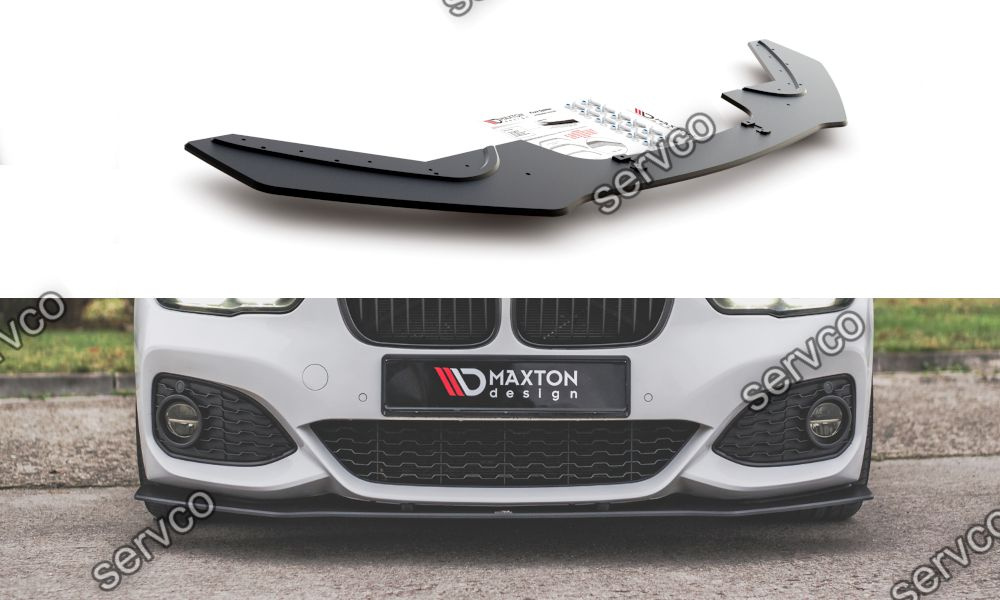 Prelungire splitter bara fata Bmw Seria 1 F20 M-Pack Facelift M140i 2015-2019 v10 - Maxton Design