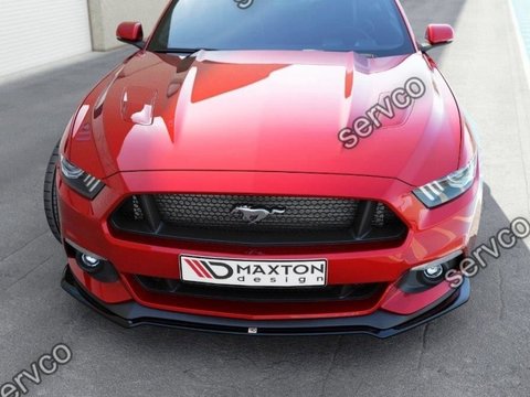 Prelungire splitter bara fata Ford Mustang Mk6 2015-2018 v2 - Maxton Design