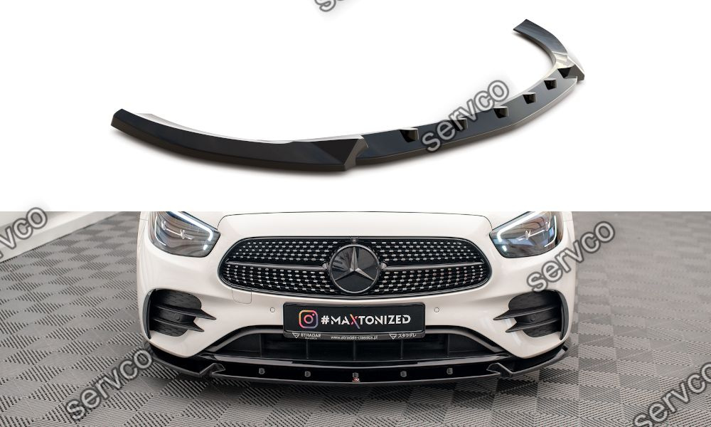 Prelungire splitter bara fata Mercedes E Class W213Facelift AMG-Line 2021- v9 - Maxton Design