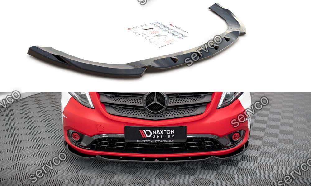 Prelungire splitter bara fata Mercedes Vito W447 Facelift 2020- v1 - Maxton Design