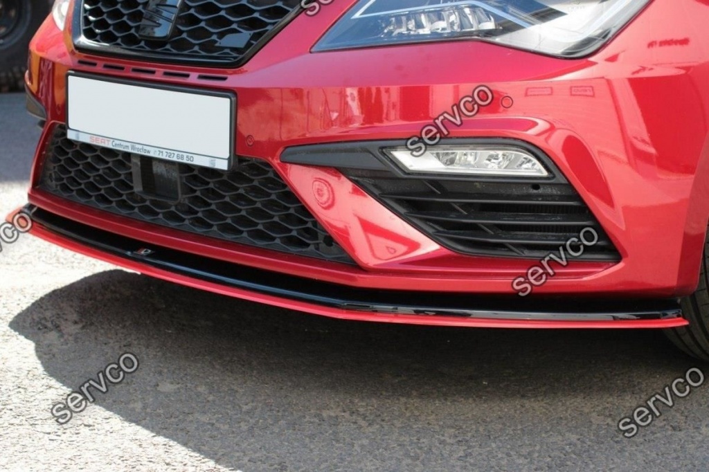 Prelungire splitter bara fata Seat Leon 5F Mk3 Cupra FR Facelift 2017-2020 v5 - Maxton Design