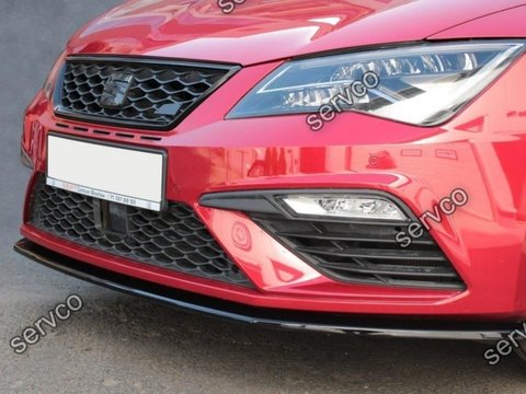 Prelungire splitter bara fata Seat Leon 5F Mk3 Cupra FR Facelift 2017-2020 v3 - Maxton Design