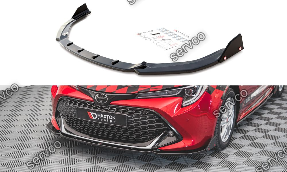 Prelungire splitter bara fata si flapsuri Toyota Corolla GR Sport Hatchback XII 2019- v5 - Maxton Design