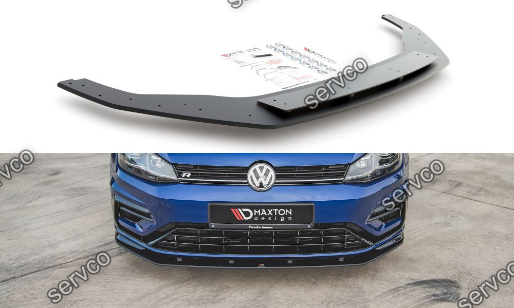 Prelungire splitter bara fata Volkswagen Golf 7 R Facelift 2017-2020 v16 - Maxton Design