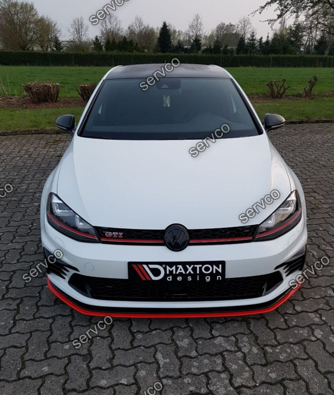 Prelungire splitter bara fata Volkswagen Golf 7 GTI Clubsport 2016-2017 v12 - Maxton Design