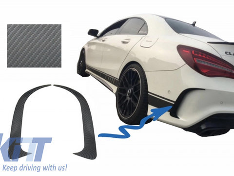 Prelungiri Extensii Bara Spate compatibil cu MERCEDES CLA W117 C117 X117 (2013-2018) CLA45 Design Carbon Film Coating