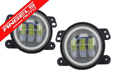 Proiectoare Ceata Full LED CREE Dublu JEEP Wrangle