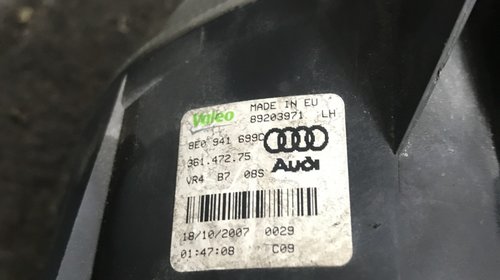 Proiector auto stanga Audi A4 B7/8E09416