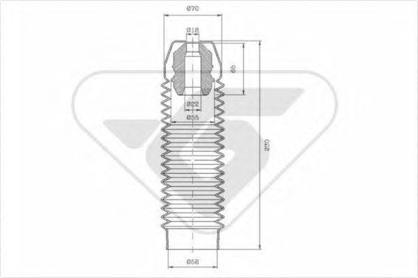 Protectie praf Amortizor VW GOLF IV Variant 1J5 HUTCHINSON KP091