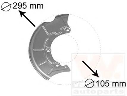 Protectie stropire,disc frana AUDI A3 (8L1), SKODA OCTAVIA (1U2), VW GOLF Mk IV (1J1) - VAN WEZEL 5888372