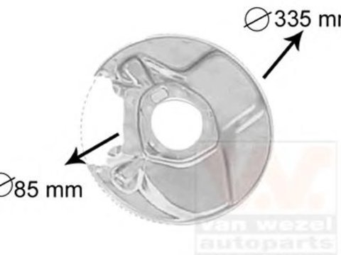 Protectie stropire,disc frana MERCEDES-BENZ COUPE (C123), MERCEDES-BENZ KOMBI Break (S123), MERCEDES-BENZ S-CLASS limuzina (W126) - VAN WEZEL 3010374