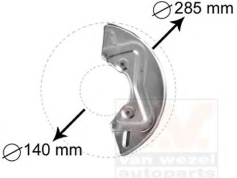 Protectie stropire,disc frana SEAT CORDOBA limuzina (6K1, 6K2), SEAT TOLEDO (1L), VW PASSAT (3A2, 35I) - VAN WEZEL 5826371