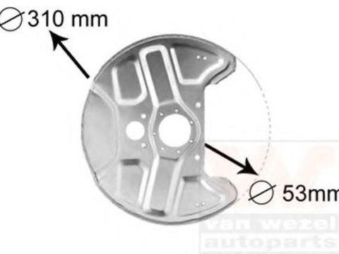 Protectie stropire,disc frana VOLVO 940 limuzina (944), VOLVO 940 Mk II (944), VOLVO 940 Mk II combi (945) - VAN WEZEL 5994372