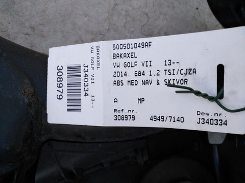 Punte spate VW GOLF VII 1.2 TSI 2013-2014, 500501049AF