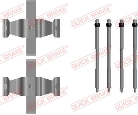 QUICK BRAKE Set accesorii, placute frana 109-0107 compatibil cu BMW X7 (G07) 2019 2020 2021 2022 2023 2024 2025
