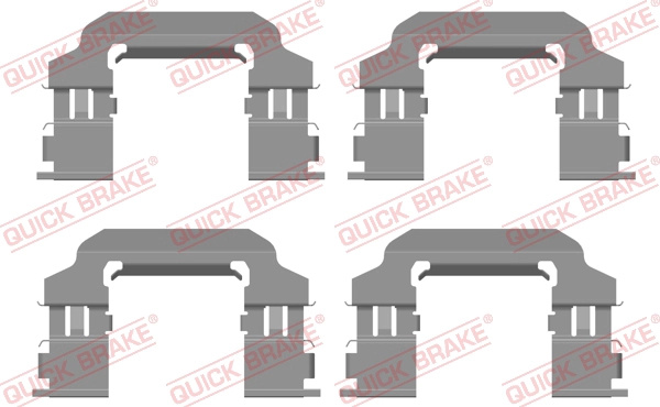 QUICK BRAKE Set accesorii, placute frana 109-0138 compatibil cu NISSAN PATROL GR V Wagon (Y61) 1997 1998 1999 2000 2001 2002 2003 2004 2005