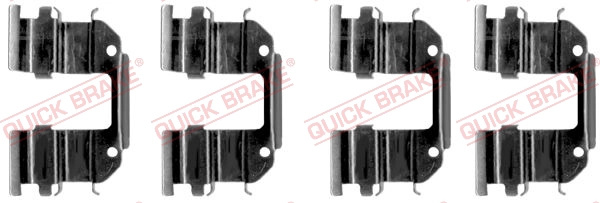 QUICK BRAKE Set accesorii, placute frana 109-1285 se potriveste la CHEVROLET SPARK Caseta/ Hatchback (M200, M250) 2007 2008 2009 2010 2011 2012 2013 2014