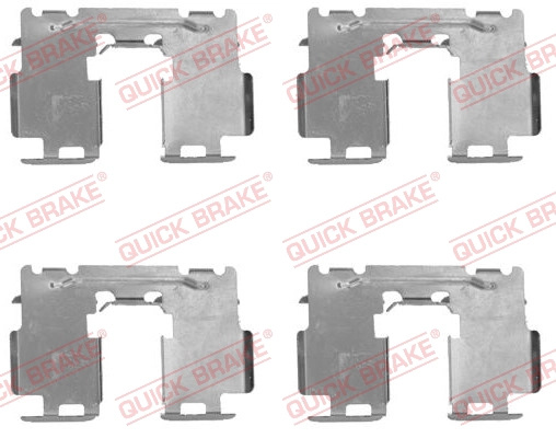 QUICK BRAKE Set accesorii, placute frana 109-1760 pentru masina LEXUS ES (_V6_) 2012 2013 2014 2015 2016 2017 2018