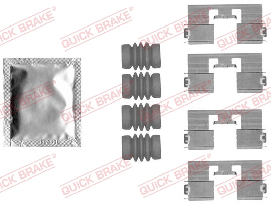 QUICK BRAKE Set accesorii, placute frana 109-1818 la CHEVROLET CRUZE hatchback (J405) 2017 2018 2019 2020 2021 2022