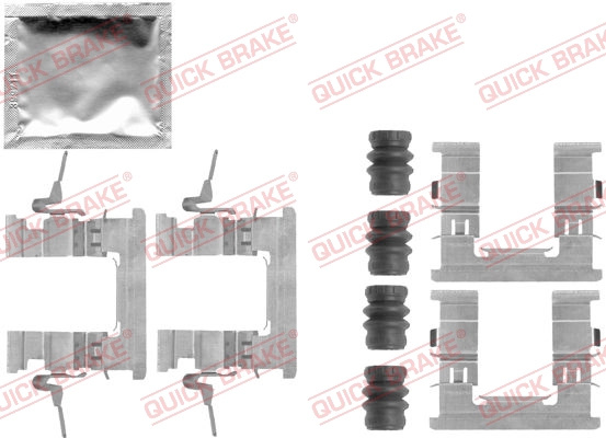 QUICK BRAKE Set accesorii, placute frana 109-1853 pentru NISSAN JUKE (F15) 2010 2011 2012 2013 2014 2015 2016 2017 2018 2019