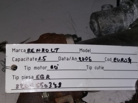 Racitor gaze+EGR Renault Clio 3 1.5 dci , Megane 3 , Kangoo Scenic 1.5 dci E4 COD 8200545260