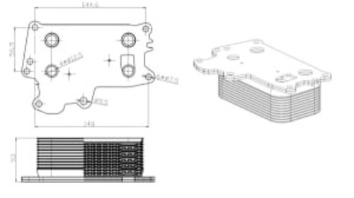 Racitor ulei DODGE NITRO, JEEP CHEROKEE, WRANGLER III 2.8D 04.07-