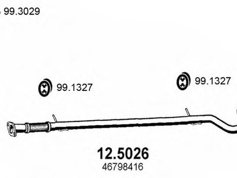 Racord evacuare FIAT PUNTO Van (188AX) (2000 - 2009) ASSO 12.5026