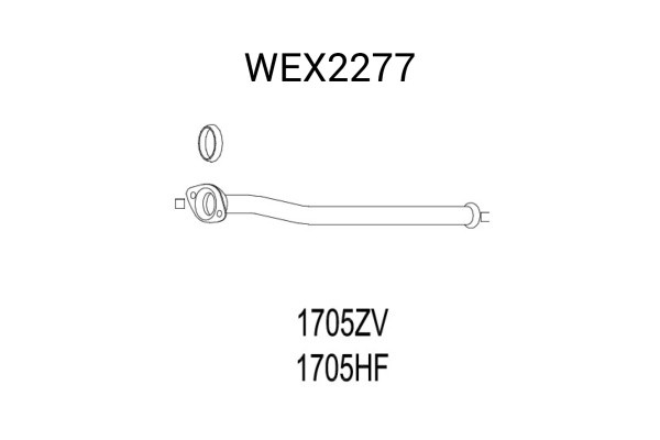 Racord evacuare PEUGEOT 206+ (T3E) (2009 - 2016) QWP WEX2277 piesa NOUA