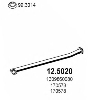 Racord evacuare PEUGEOT BOXER platou / sasiu (244) (2001 - 2016) ASSO 12.5020