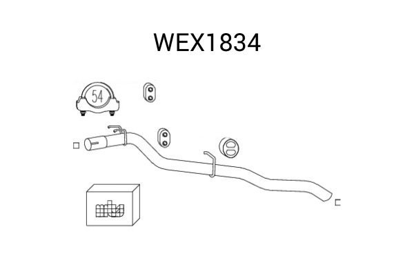 Racord evacuare QWP WEX1834 pentru VW POLO (6N2)