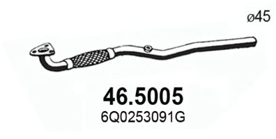 Racord evacuare SKODA FABIA I (6Y2) (1999 - 2008) ASSO 46.5005 piesa NOUA