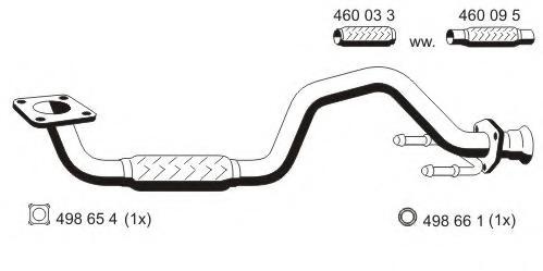 Racord evacuare VW GOLF Mk IV (1J1), VW GOLF Mk IV Estate (1J5), VW JETTA IV (1J2) - ERNST 153409