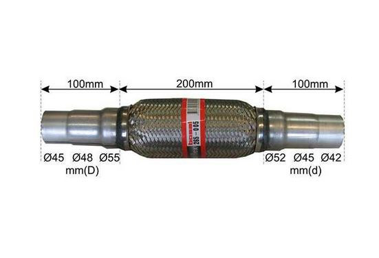RACORD FLEXIBIL ADAPTABIL 42/45/48/52/55X400/200 M
