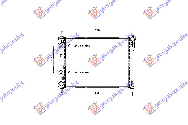 RAD. APA 2,4i-16V-3.0i-24VECOTEC(67x52)M/A10 - CHEVROLET CAPTIVA 12-, DAEWOO - CHEVROLET, CHEVROLET CAPTIVA 12-, 238006310