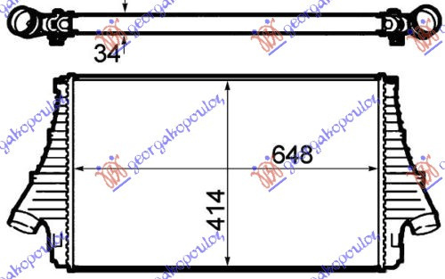 RAD. INTER. 1.9 CDTI (647X415X34) - FIAT FIAT CROMA SW 05-09, FIAT, FIAT CROMA SW 05-09, PEUGEOT, PEUGEOT EXPERT 07-16, PARTEA FRONTALA, RADIATOR INTERCOOLER, 293106210