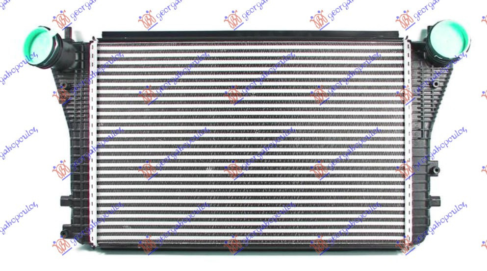 RAD.INTERC.BNZ-DSL (61,5x40,5x32) Φ70 - VW CADDY 10-15, VW, VW CADDY 10-15, PEUGEOT, PEUGEOT EXPERT 07-16, Partea frontala, Radiator Intercooler, 887006200