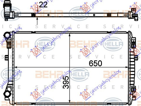 RADIATOR 1.0 TSi-1.5 TFSi/HYBRID PETROL - 2.0 TDi DIESEL (650x400) (MAHLE BEHR) - AUDI AUDI A3 20-, AUDI, AUDI A3 20-, 132406315