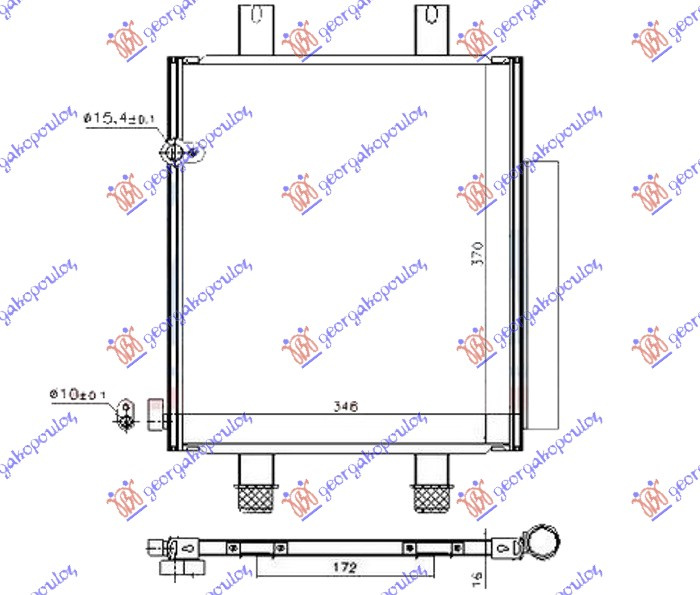 RADIATOR 1.0I-8V (35.5X29.5X24) - DAIHATSU CUORE 08-, DAIHATSU, DAIHATSU CUORE 08-, 260206400