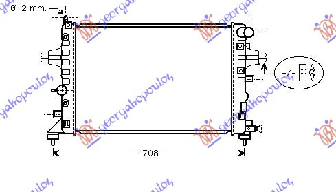 RADIATOR 1.2-1.4-1.8 BNZ. MANUAL-AUTOMATIC (600x360) TUB DIAGONAL (KOYO) , OPEL, OPEL ASTRA H 04-10, 047106305