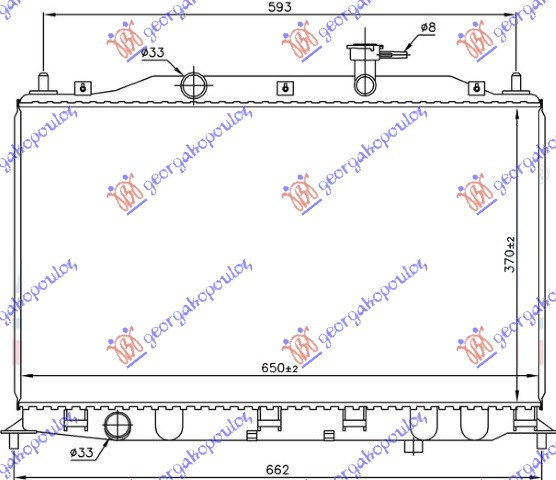 RADIATOR 1.4-1.6 cc 16V +/-Ac/ (37x65) - HYUNDAI HYUNDAI ACCENT SDN 06-11, HYUNDAI, HYUNDAI ACCENT SDN 06-11, 026406300